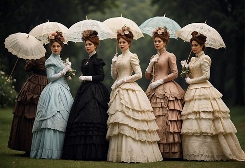 Female Upper Class Victorian Era Fashion